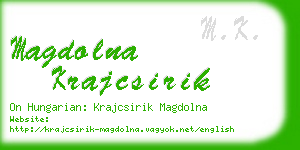 magdolna krajcsirik business card